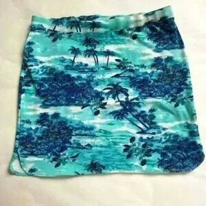 Express Tropical Cotton/Spandex Mini Skirt - basically new!